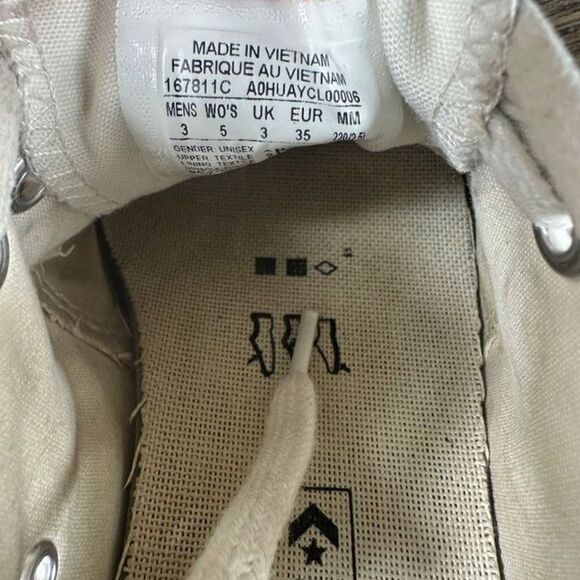 Converse Sz 5 Women's Black White Zebra Striped Mid Top Sneakers - Picture 7 of 8